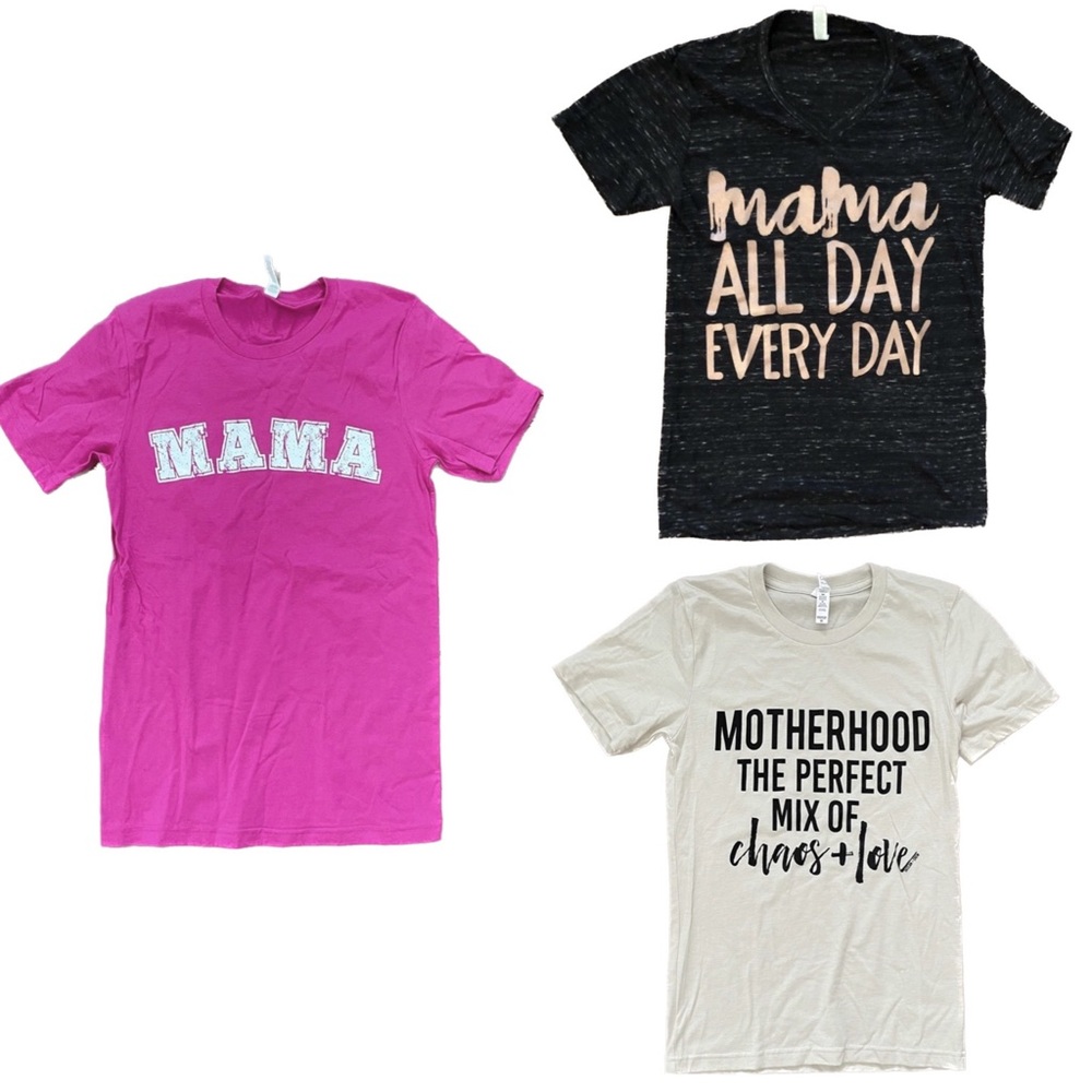 Bundle of 3 Declan and Crew Mom T-Shirts size XS New